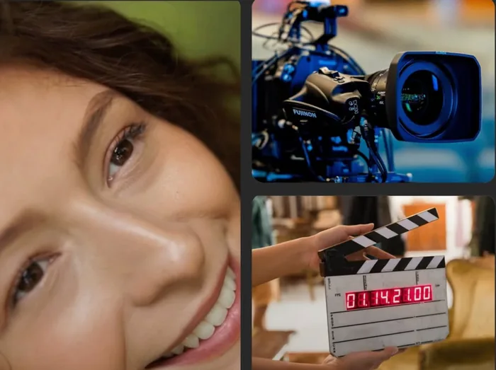 Professional video production camera and film slate representing Media Stream video production services